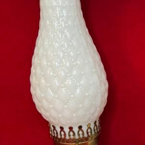 Vintage Hobnail milk glass boudoir lamp