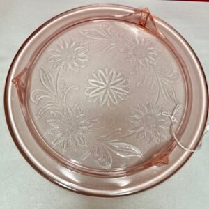 1930’s Jeanette Depression glass cake plate