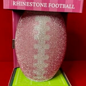 Pink Rhinestone football crossbody purse