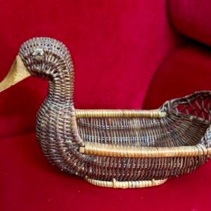 Vintage Rattan Duck